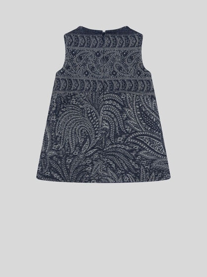 PAISLEY DENIM JACQUARD DRESS