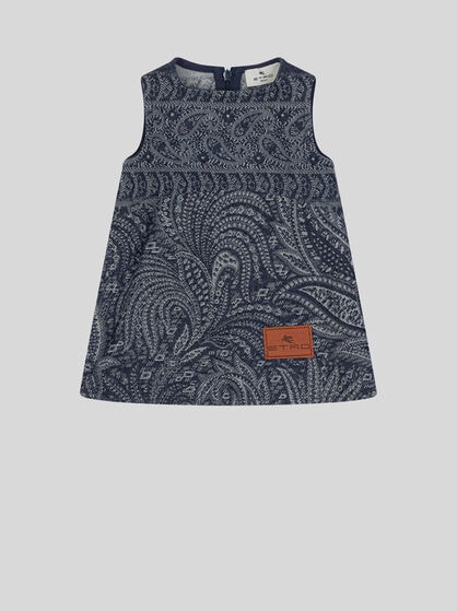 PAISLEY DENIM JACQUARD DRESS