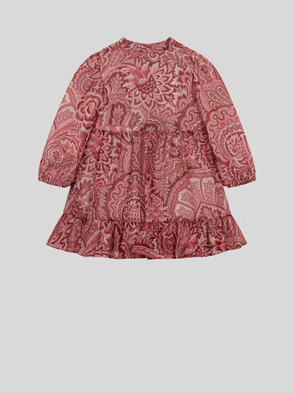 CREPON DRESS WITH FLORAL PRINT