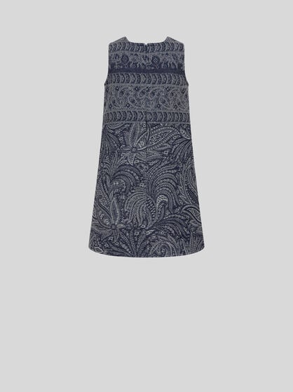 PAISLEY DENIM JACQUARD DRESS