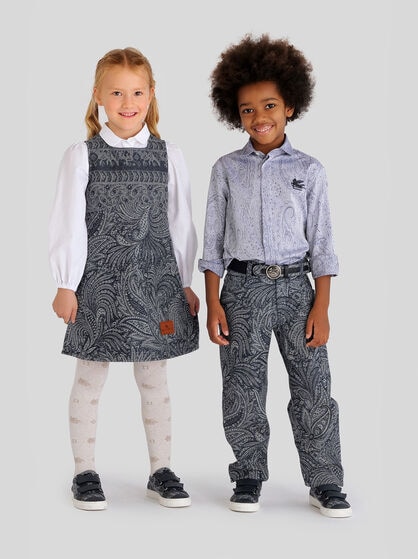 PAISLEY DENIM JACQUARD DRESS