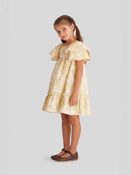 PAISLEY FOLIAGE JACQUARD DRESS