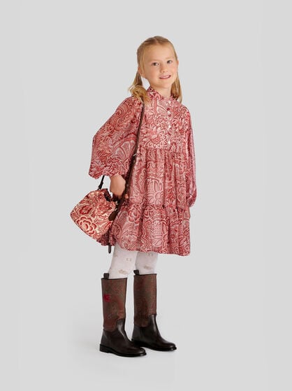 CREPON DRESS WITH FLORAL PRINT
