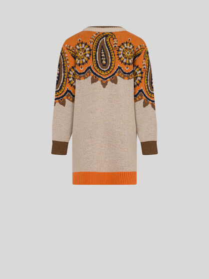 WOOL DRESS WITH JACQUARD MOTIF