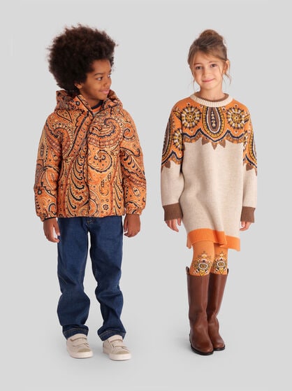 WOOL DRESS WITH JACQUARD MOTIF