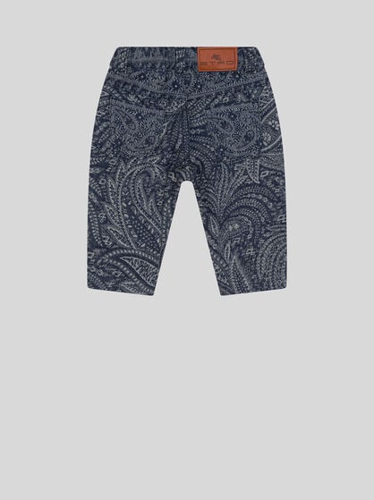 PAISLEY JACQUARD DENIM JEANS