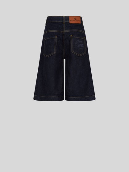 LONG DENIM BERMUDA SHORTS