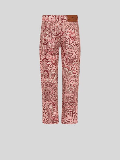 JEANS WITH FLORAL PRINT