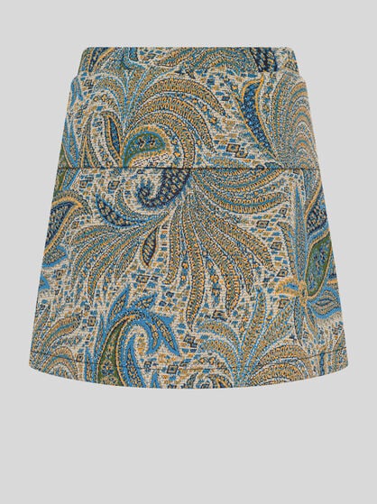 PAISLEY FOLIAGE JACQUARD SKIRT