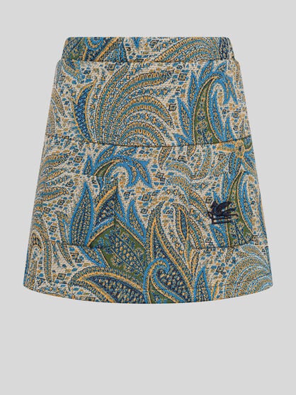 PAISLEY FOLIAGE JACQUARD SKIRT