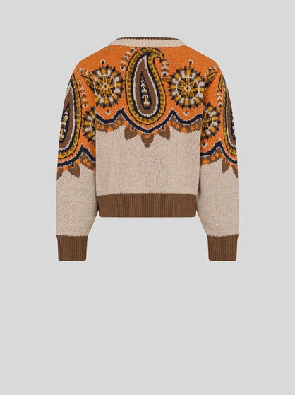 FLORAL PAISLEY WOOL JUMPER