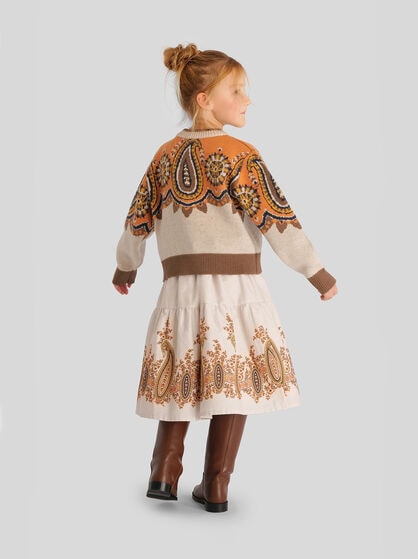 FLORAL PAISLEY WOOL JUMPER