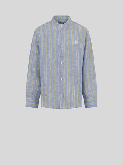 GESTREIFTES LEINENHEMD