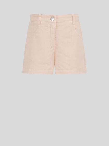 SHORTS AUS STRETCHBAUMWOLLE MIT LOGO