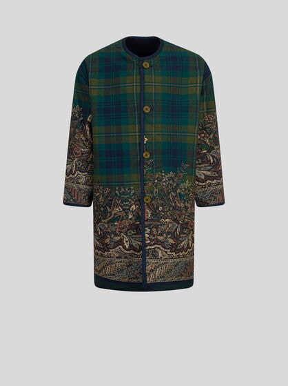 REVERSIBLE CLOTH AND FLANNEL COAT