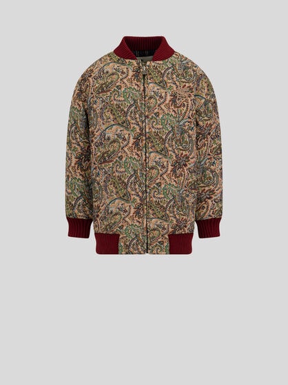PAISLEY JACQUARD BOMBER JACKET