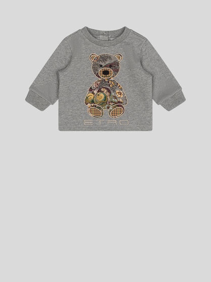 SWEATSHIRT WITH INLAID TEDDY BEAR