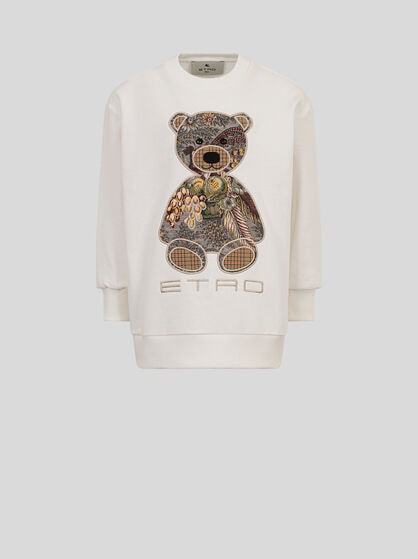 SWEATSHIRT WITH INLAID TEDDY BEAR