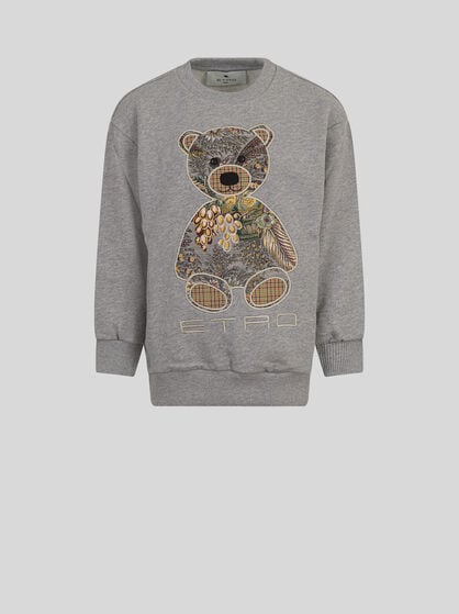 SWEATSHIRT WITH INLAID TEDDY BEAR