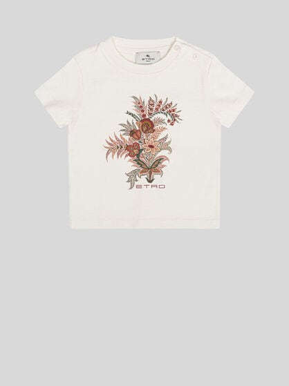 COTTON T-SHIRT WITH FLORAL PRINT