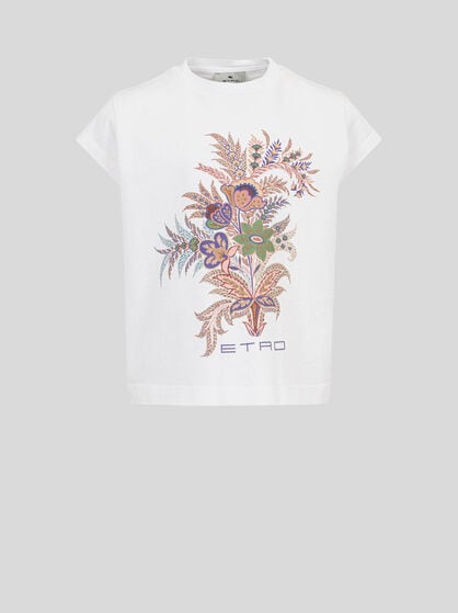 COTTON T-SHIRT WITH FLORAL PRINT