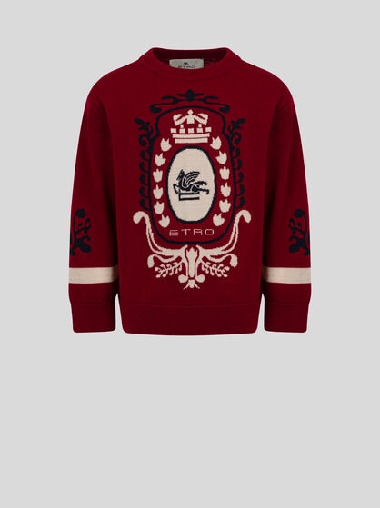 WOOL SWEATER WITH COAT OF ARMS