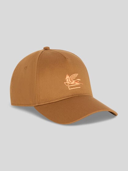 COTTON BASEBALL HAT WITH PEGASO EMBROIDERY