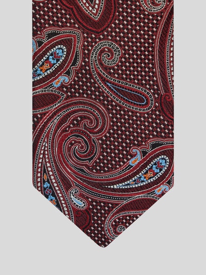 TIE WITH PAISLEY AND MICRO-PATTERN
