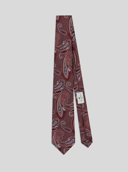 TIE WITH PAISLEY AND MICRO-PATTERN