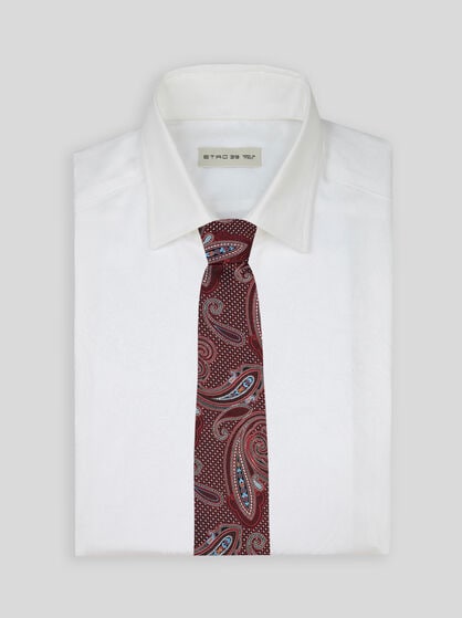TIE WITH PAISLEY AND MICRO-PATTERN