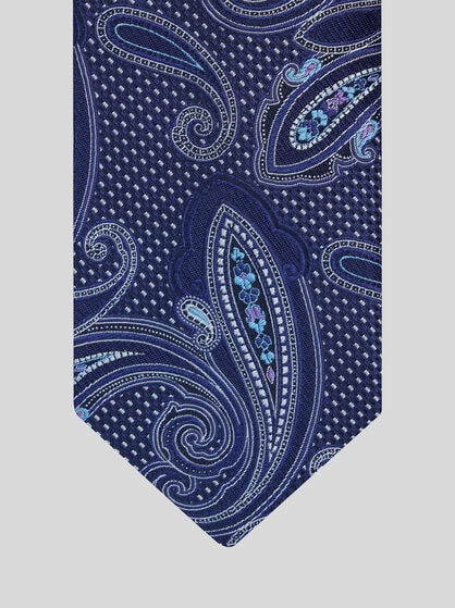 TIE WITH PAISLEY AND MICRO-PATTERN