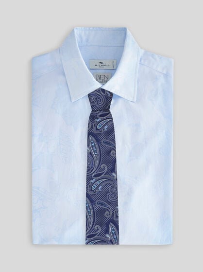 TIE WITH PAISLEY AND MICRO-PATTERN