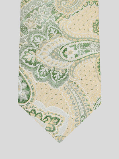 DOTTED SILK TIE WITH PAISLEY