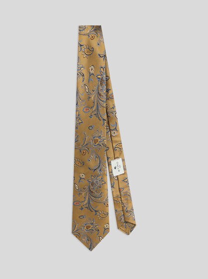 SILK JACQUARD TIE WITH FLORAL PAISLEY MOTIF