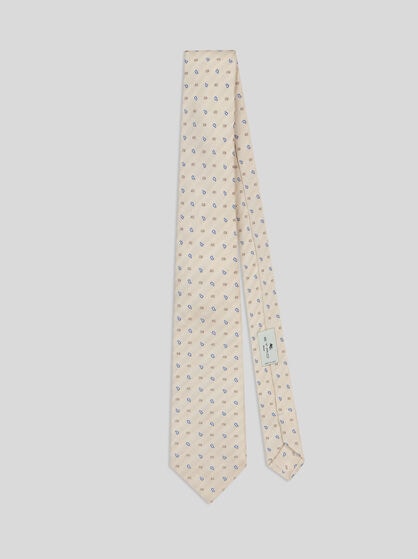 MICRO-PAISLEY AND LOGO TIE
