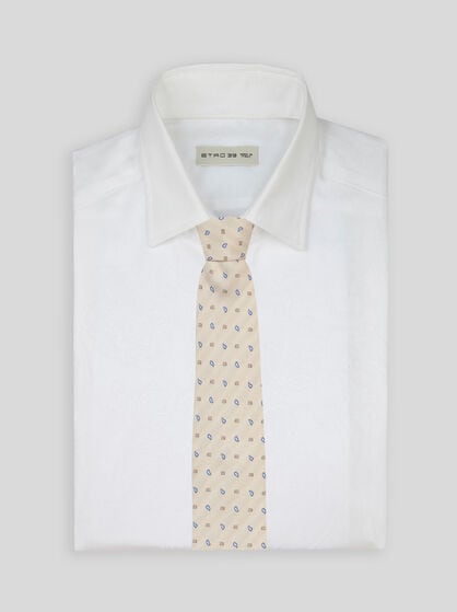 MICRO-PAISLEY AND LOGO TIE