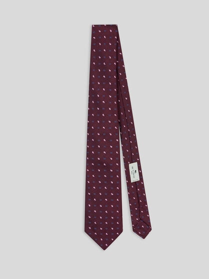MICRO-PAISLEY AND LOGO TIE