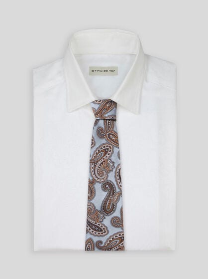 CRAVATE EN JACQUARD DE SOIE PAISLEY