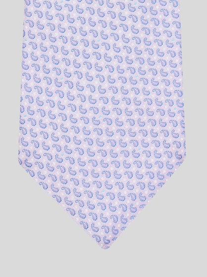 CRAVATE EN JACQUARD DE SOIE À MICRO MOTIFS PAISLEY