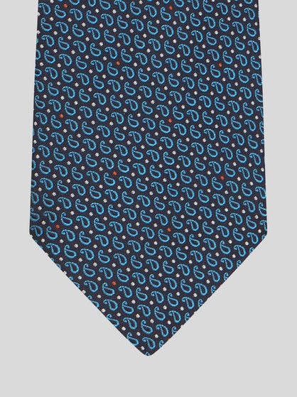 MICRO-PAISLEY SILK JACQUARD TIE