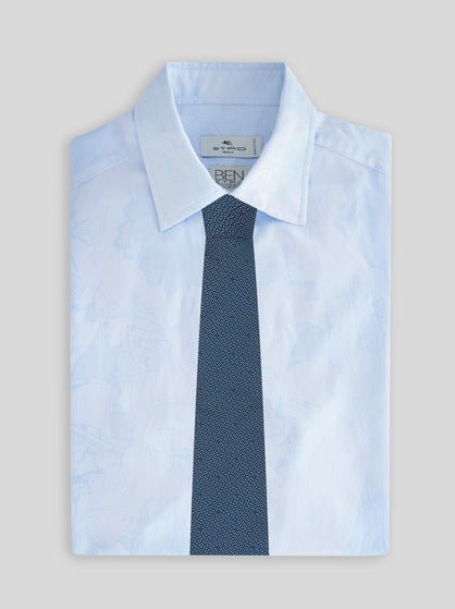 MICRO-PAISLEY SILK JACQUARD TIE