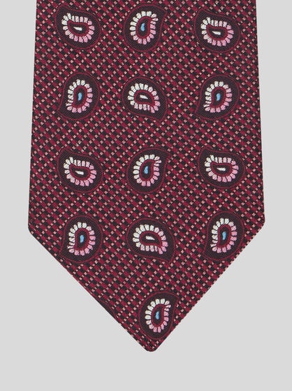 KRAWATTE AUS SEIDENJACQUARD MIT MINI-PAISLEYMUSTER