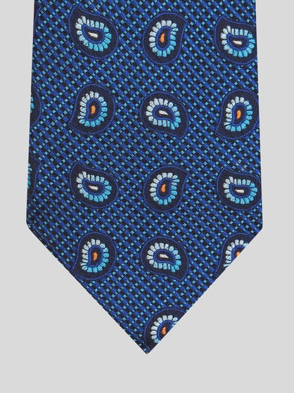 KRAWATTE AUS SEIDENJACQUARD MIT MINI-PAISLEYMUSTER