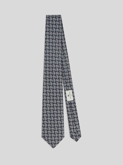 MICRO-PAISLEY SILK JACQUARD TIE