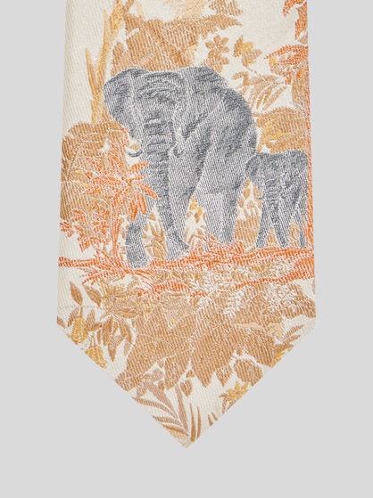 PATTERNED SILK TIE