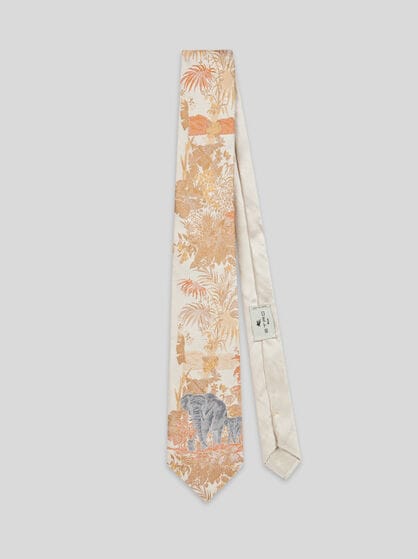 PATTERNED SILK TIE