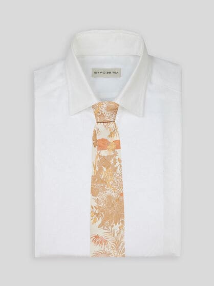 PATTERNED SILK TIE