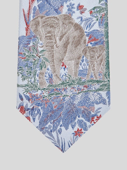 PATTERNED SILK TIE