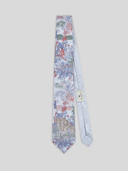 PATTERNED SILK TIE