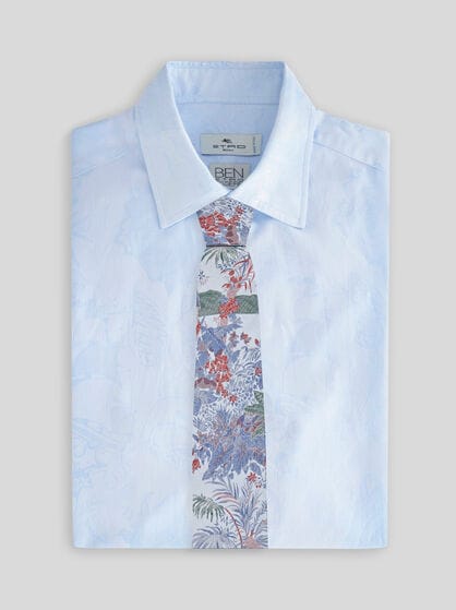 PATTERNED SILK TIE